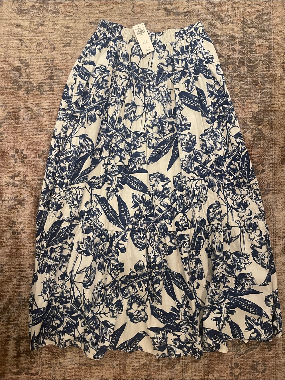 Abercrombie Blue Floral Maxi Skirt - Women
